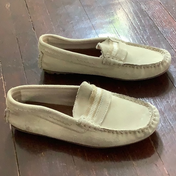 Zara kids cream nubuck suede slip on loafers, size 3.5 - Picture 5 of 6